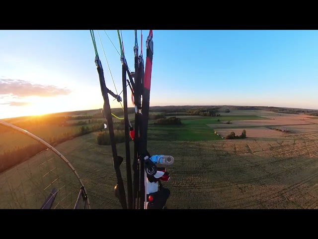 Paramotor landing with engine off