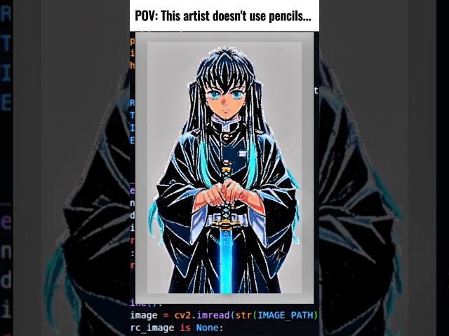 How To Draw Anime With Code 💻✨ #tutorial #python