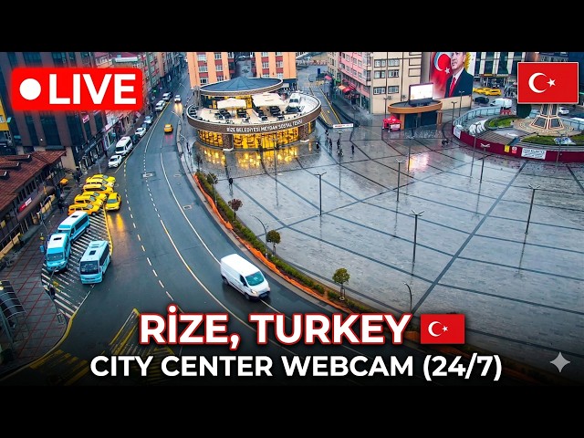🔴 LIVE: Rize Merkez Meydan City Center | 15 Temmuz Demokrasi ve Cumhuriyet Meydanı (Türkiye)