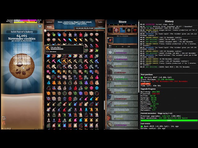 7.441 trevigintillion cookies | Cookie Clicker 100% TAS (631/639)