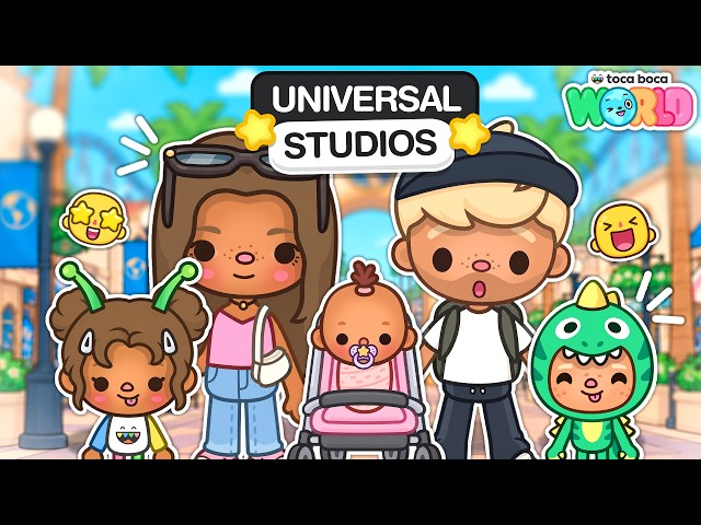 FAMILY DAY AT UNIVERSAL STUDIOS! *Chaotic*⭐ (EP 45) | Toca Boca World Family Roleplay 🌍