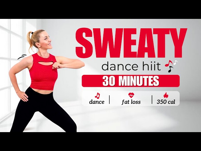 🔥30 MIN SWEATY DANCE HIIT - AEROBICS STYLE WORKOUT for WEIGHT LOSS🔥All Standing, No jumping🔥