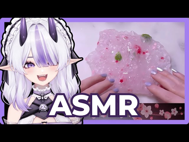 【ASMR Slime】Sakura Tea | Handcam