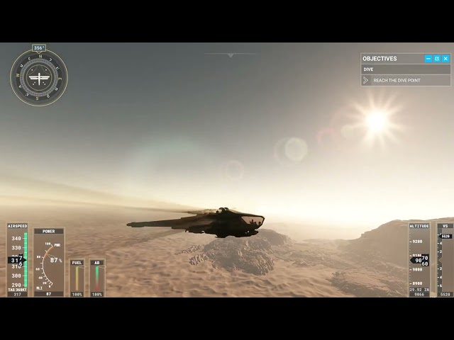 Dune Ornithopter Dive | Microsoft Flight Simulator