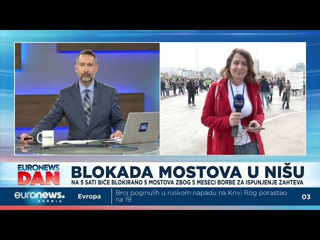 Počela blokada pet mostova u Nišu