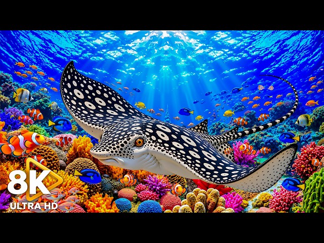 8K Deep Ocean Wonders – Marine Life & Sea Animals with Peaceful Sleep Music #2