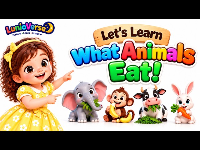 What Animals Eat for Kids | Animal Food Names | Learn Animals