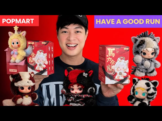 UNBOXING THE HAVE A GOOD RUN SERIES PLUSH PENDANT:SKULL PANDA,DIMOO,HIRONO,MOLLY, LABUBU,TWINKLE,CBB