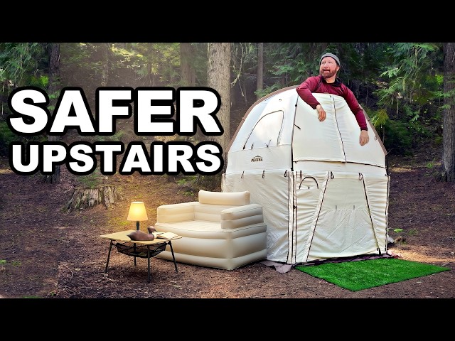 I Camped in a TWO STORY Tent (Safe from Bears?)