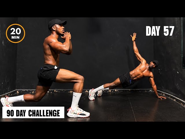 🔥 20 Min Full Body Fat Burning Workout at Home | No Equipment | 90 Day Challenge | Day 57