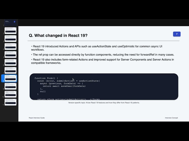 Top 10 React Interview Questions & Answers | React 19.2 Interview Preparation 2026
