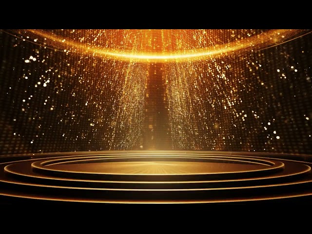 Golden Stage Background Loop | 1 Hour No Audio Presentation Backdrop