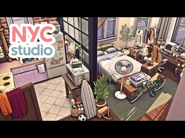 Tiny NYC Studio Apartment | The Slice of Pie Legacy Sims 4 Speed Build