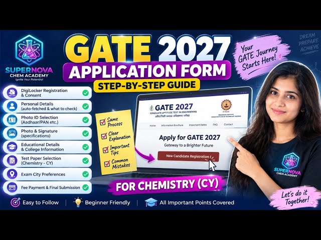 GATE 2027 Application Form | Complete Step-by-Step Guide for Chemistry Aspirants | IIT Madras