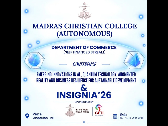 INSIGNIA’26 – Conference on Emerging Innovations in AI, Quantum Technology, AR & Business Resilience