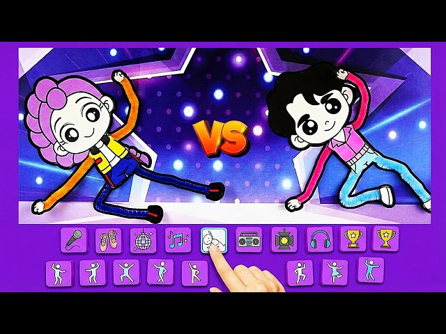 Rumi VS Jinu Dance Show! *New KPop Demon Hunters Gamebook & Fun Paper Crafts*