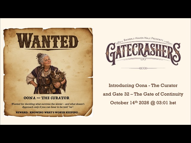 Gatecrashers -  Gate 32 – 14th October @ 03 01 BST