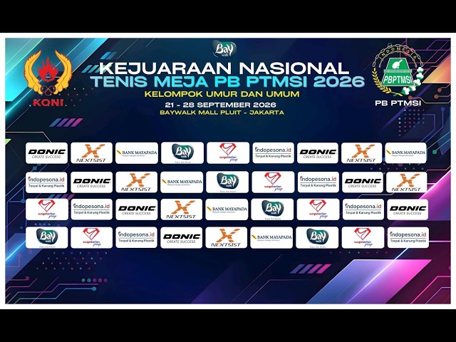 TUNGGAL PUTRI KEJUARAAN NASIONAL TENIS MEJA PB PTMSI KELOMPOK UMUR DAN UMUM 21-28 SEP
