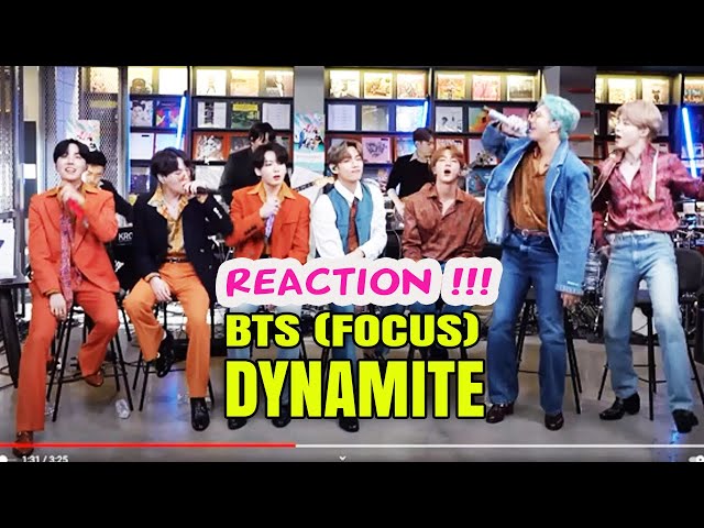 REACTION TO BTS TINY DESK CONCERT 'DYNAMITE' STAGE CAM (BTS FOCUS) | KPOP REACTOR