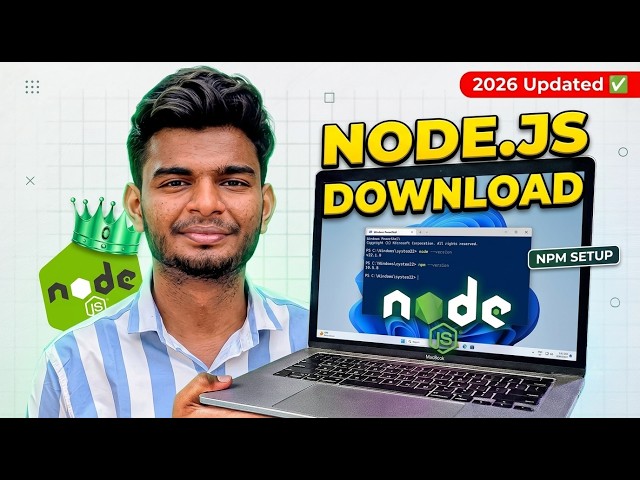 How to Download & Install Node.js on Windows 11/10 (2026) | Node.js & NPM Setup Tutorial