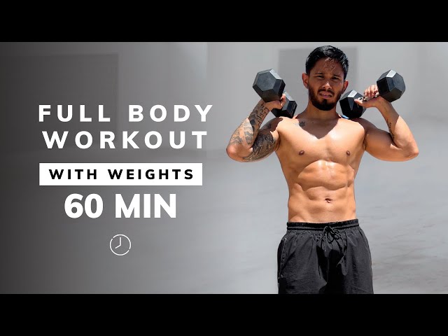 60 Minute Full Body With Weights - Dumbbell Strength Workout At Home (INTERMEDIATE)