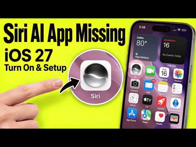 Siri AI app is not showing on iPhone (Get back missing & requirements)