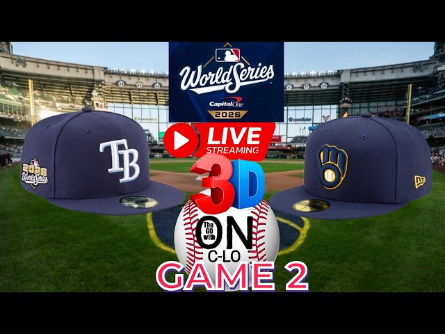🔴Milwaukee Brewers vs Tampa Bay Rays.World Series Game 2 Live MLB⚾Play by Play 3D Livestream