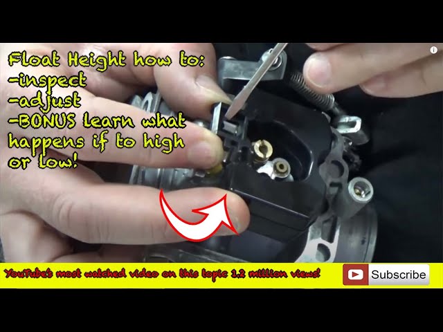 04 How to inspect and adjust float level on a carburetor. BONUS: RICH LEAN Fuel Settings explained!