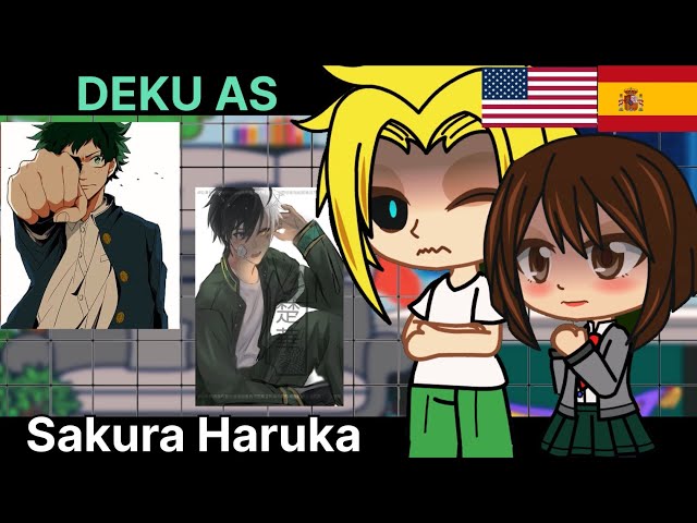 (🇺🇸/🇪🇸)Class 1A react to Deku as  Sakura Haruka || Part 1 || BNHA/MHA || GCRV |I