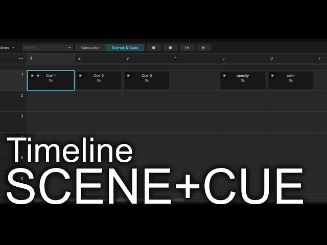 Timeline: Scenes and Cues and animation
