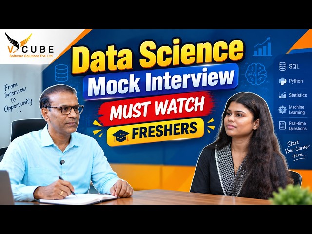 Data Scienc Mock Interview Must Watch Freshers  | Best Data Science Training Institute in HYD