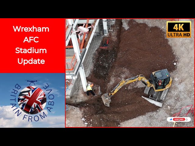 Wrexham AFC | GROUNDWORK (TECH SIDE) | Kop Stand Construction Update Latest @WxmAFCofficial  #fyp 