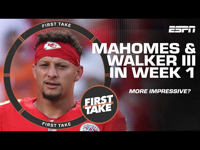 Patrick Mahomes or Kenneth Walker III: Who was more IMPRESSIVE in KC's Week 1 win?! 🧐 | First Take