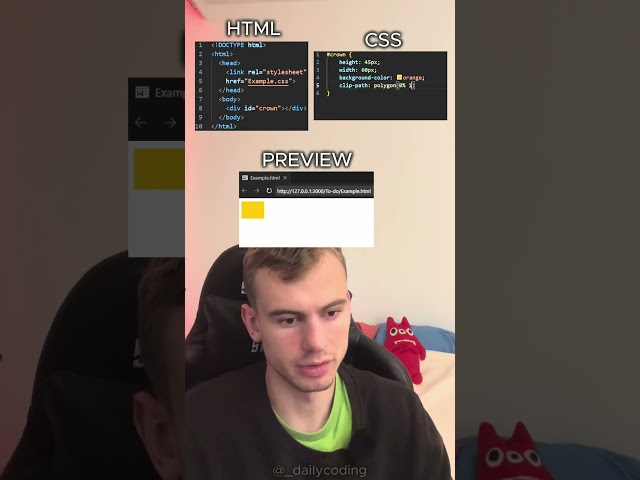 How to code a crown in HTML and CSS #frontenddeveloper