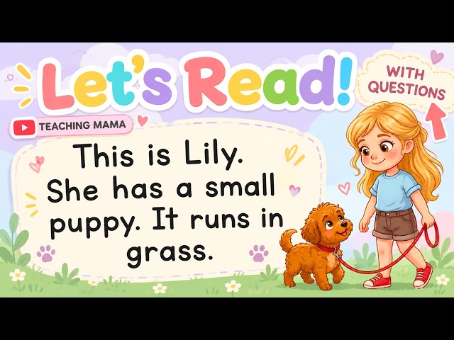 LET'S READ! | READING COMPREHENSION FOR KIDS | PRACTICE SIMPLE ENGLISH PASSAGE | TEACHING MAMA
