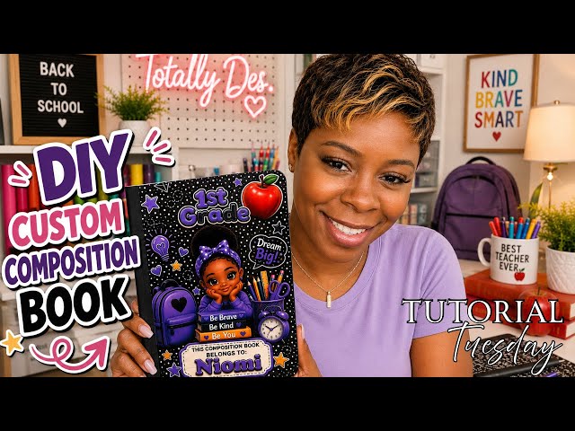     DIY Custom Composition Book Tutorial | Center Your Design Every Time!
