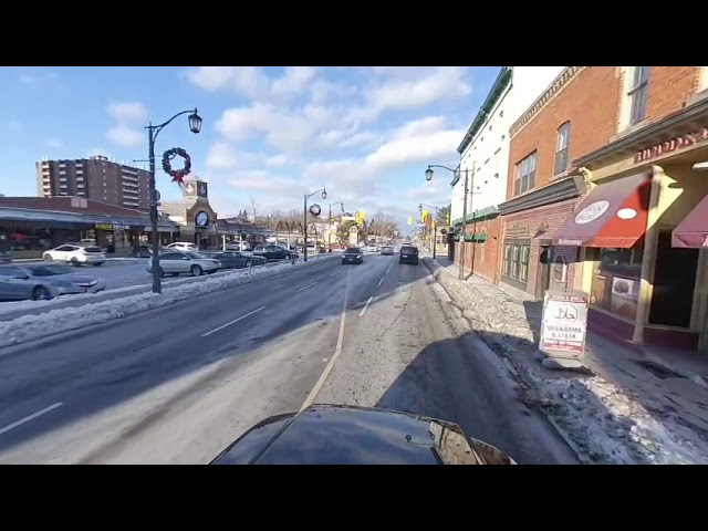 A drive around Downtown Milton Ontario Canada 180 VR