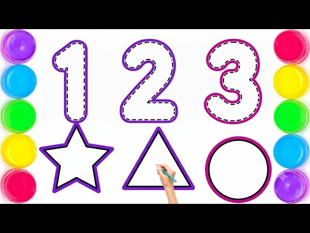 123 Numbers, ABC Alphabets & 2D Shapes | Early Learning for Kids