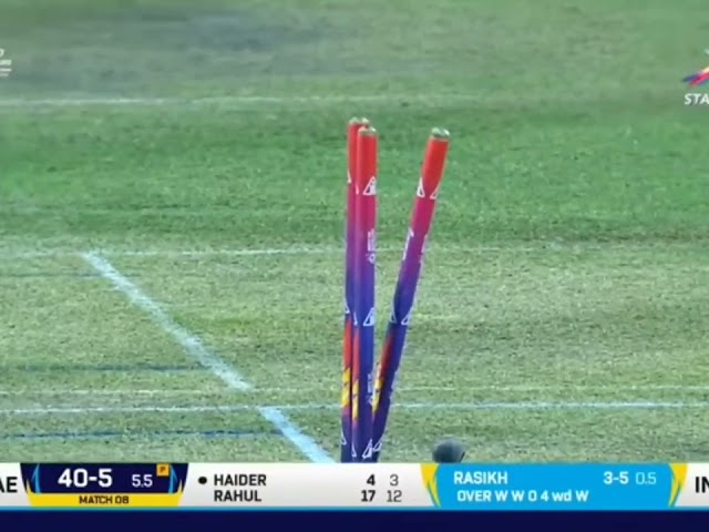 Rasik Dar RCB New bowler Bowling in Emerging asia cup 2024 Against UAE in power play