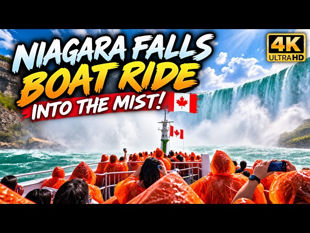 Niagara Falls Boat Ride 4K 🇨🇦 | INTO THE MIST at Horseshoe Falls! 🌊