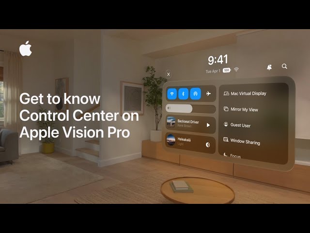 Get to know Control Center on Apple Vision Pro | Apple Support