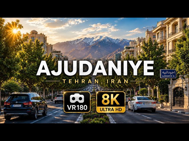 Ajudaniye Street, Tehran, Iran | VR180 8K Walking & Driving Tour