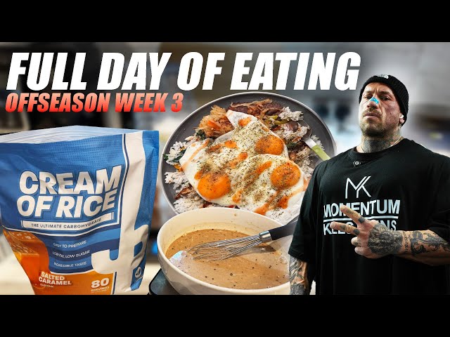 OFFSEASON WEEK 3 IFBB PRO BODYBUILDER FULL DAY OF EATING 4400 CALORIES 