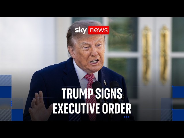 Special guest joins Trump in signing executive order