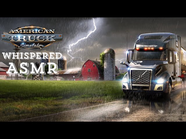 Relaxing ASMR Road Trip in American Truck Simulator (Whispering & Driving Sounds)