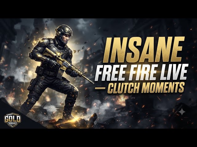 🔥 INSANE Free Fire LIVE 🔥 Clutch Moments & Epic Kills | GOLD SQUAD
