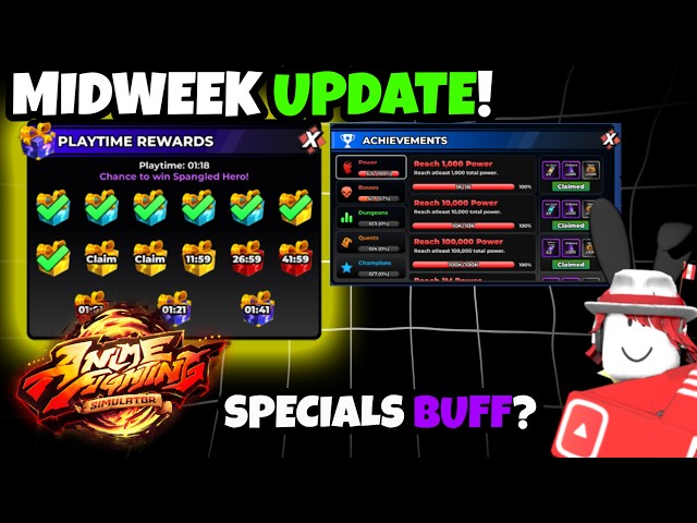 NEW MIDWEEK UPDATE IN ANIME FIGHTING SIMULATOR ROBLOX.. Its Actually Good?..