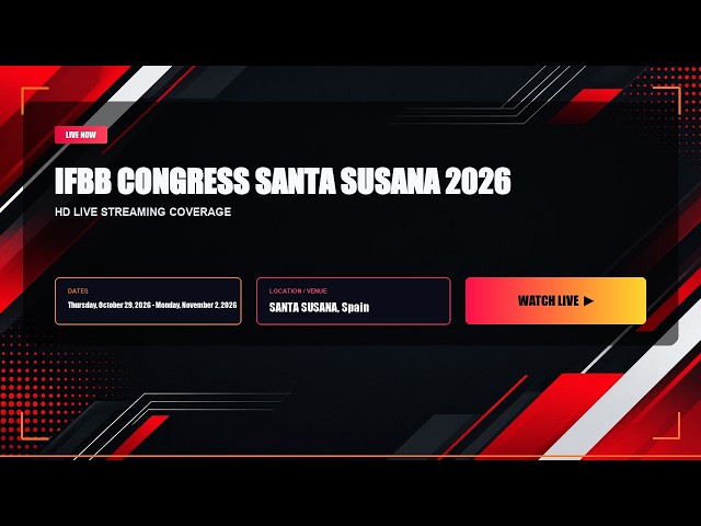 🔴LiVE IFBB Congress Santa Susana 2026 (live) - stream
