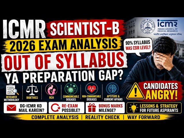 ICMR Scientist B 2026 Examination Paper Analysis | Biodotcom | #icmrscientistb