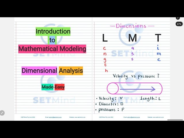 Introduction to Dimensional Analysis | Mathematical Modeling | Choosing Pi Groups | SETMind